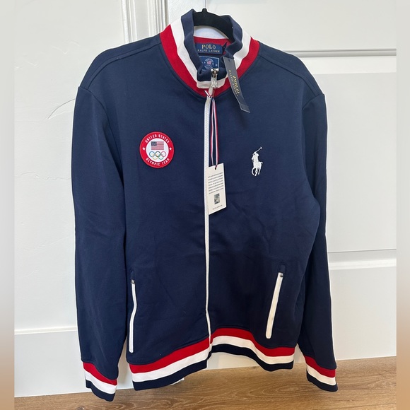 Men’s Official Olympic Team zip-up Polo Ralph Lauren - Picture 1 of 3
